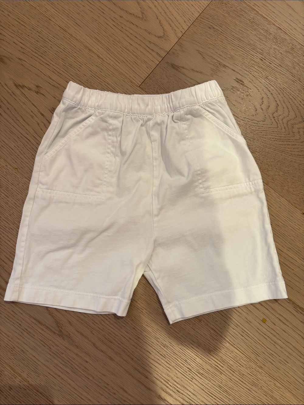 Jacadi White Elastic-Waist Pull-On Kids Shorts